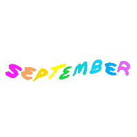 Rainbow September Sticker by megan lockhart