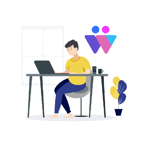 walzay startup wfh work from home home office Sticker