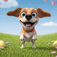 Hopping Easter Bunny GIF