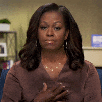 Political gif. Michelle Obama looks at us with a serious expression as she shakes her head and says, “It is what it is.” 
