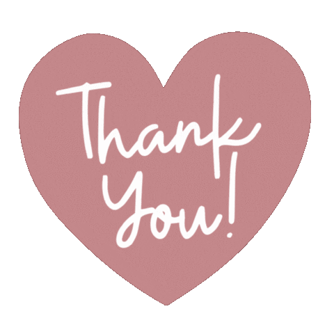 Heart Thank You Sticker