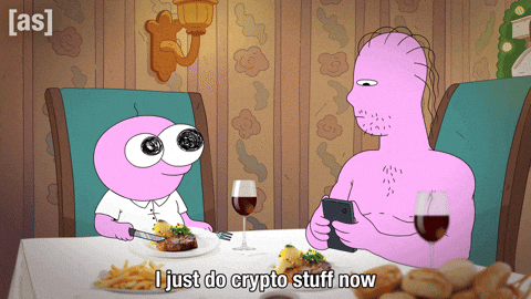 Crypto Wine GIF by Adult Swim