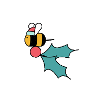 Christmas Bee Sticker by Odd Bleat