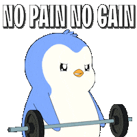 Working Out Sticker by Pudgy Penguins