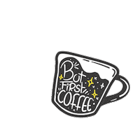 Overtraw coffee cafe overtraw kiwily Sticker