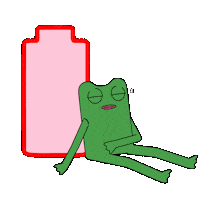 Running On Empty Frog Sticker by fwogs