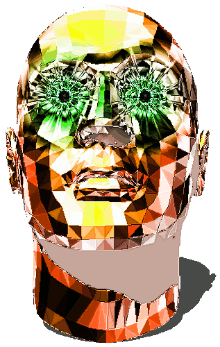 Face Head Sticker by badblueprints