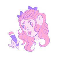 Devillyne drawing tongue draw graphic Sticker