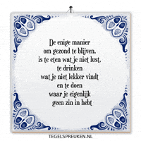 Discipline Gezond GIF by Tegelspreuken.nl