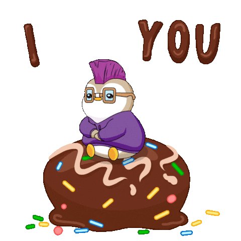 I Love You Sticker by Pudgy Penguins