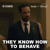 The Testaments Behave GIF by HULU