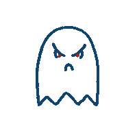 Angry Ghost Sticker