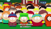 eric cartman crowd GIF by South Park 