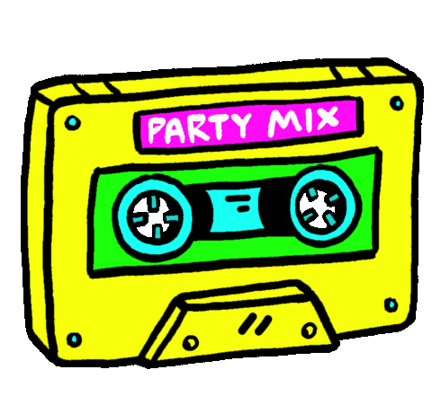 Party Mix Sticker by Russell Taysom