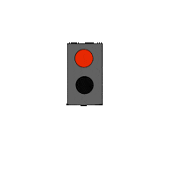 Poulpou_ rouge signal vert swann Sticker