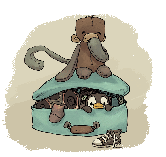 Monkey Penguin Sticker by arsedition