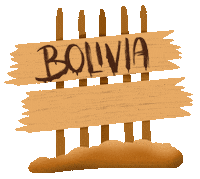 Lettering Bolivia Sticker