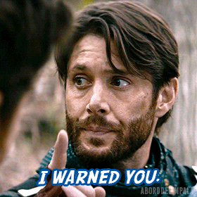aborddelimpala giphyupload jensen ackles warning the boys GIF