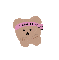 chanibear bear study 곰돌이 icandoit Sticker