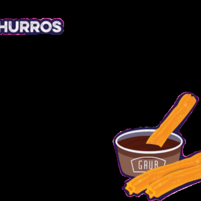 GrubSG giphygifmaker giphygifmakermobile churros nutella dip GIF