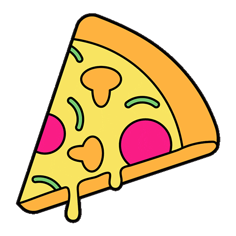 Hungry Pizza Time Sticker