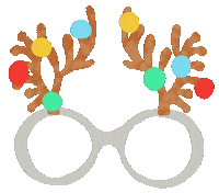 Christmas Glasses Sticker