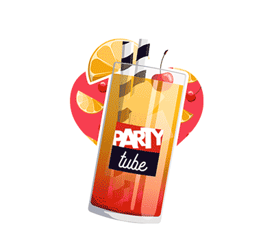 PartyTube giphyupload party cheers cocktail Sticker