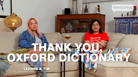 Happy Oxford Dictionary GIF by Gogglebox Australia