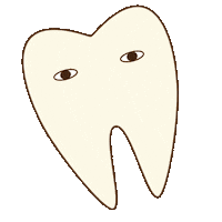 dental_sozai tooth 歯 無口な歯のキャラ 歯科素材ドットコム Sticker