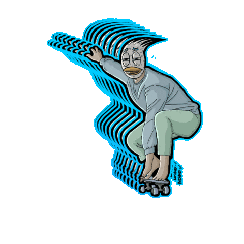 donaldzee__ giphygifmaker skate skateboard skateboarding Sticker