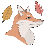 Fall Season Fox Sticker