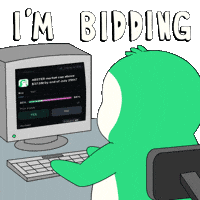 Money Bidding Sticker by Abster