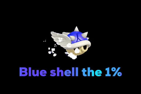 Lysergik11 giphyattribution blue shell the 1 GIF