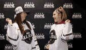 NWHL hockey surprise glitter punch GIF