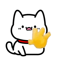 White Cat Hello GIF by Lord Tofu Animation