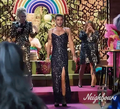 Posing Drag Queen GIF by Neighbours (Official TV Show account)