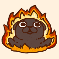 Fire Burn GIF by Puglie Pug