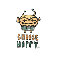 Happy Monster Sticker by Skroove