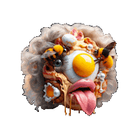 Hungry Breakfast Sticker by Anne Horel