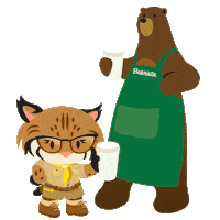 Cat Coffee Sticker by AppExchange