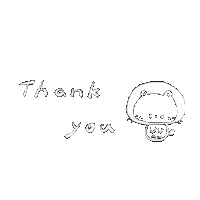 Alittleroom thankyou ありがとう 謝謝 奶茶 Sticker