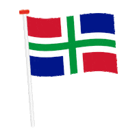 DokkumerVlaggenCentrale flag forum groningen vlag Sticker