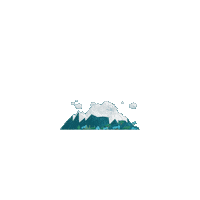 Mountain Greenlife Sticker by Mezame