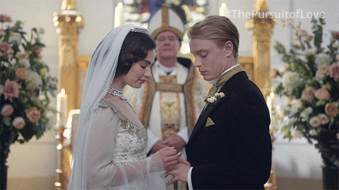 Lily James Wedding GIF by Amazon Prime Video
