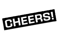 Cheers Glass Sticker by THREE SIXTY