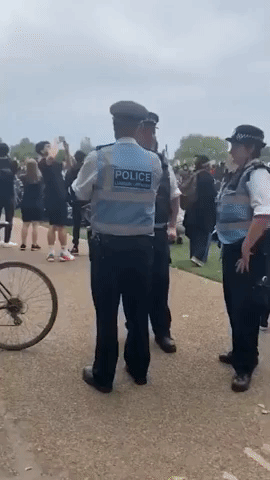 Crowd Gathers in London's Hyde Park to Protest Following Death of George Floyd