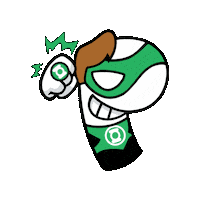 Green Lantern Superhero Sticker by Paulberger