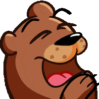 DoomDesign fun laugh laughing bear Sticker