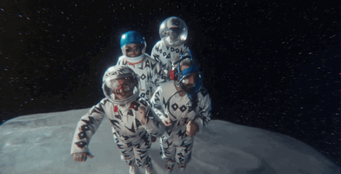 hiatuskaiyote giphyupload moon astronauts moon walk GIF