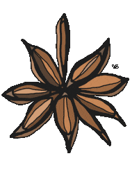 Star Anise December Sticker